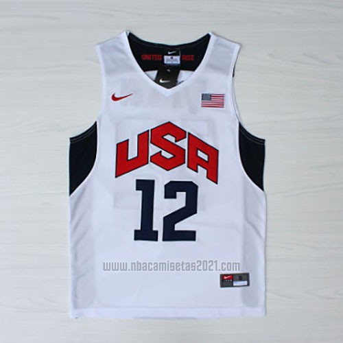 Camiseta USA 2012 James Harden #12 Blanco
